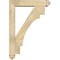 Ekena Millwork Merced Arts and Crafts Rough Sawn Bracket w/ Offset Brace, Douglas Fir, 6"W x 28"D x 40"H BKT0604X28X40MRC03RDF - alternate 4